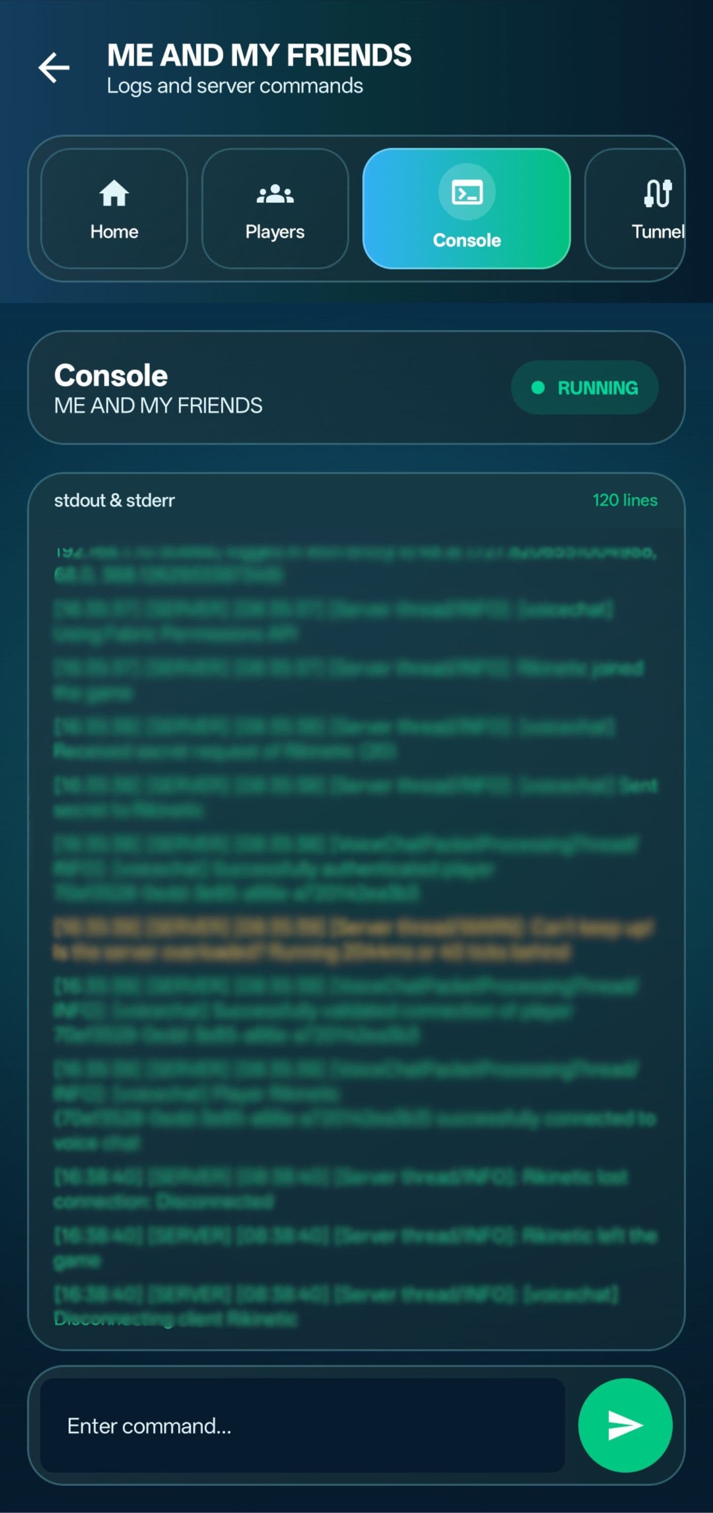 Console screenshot